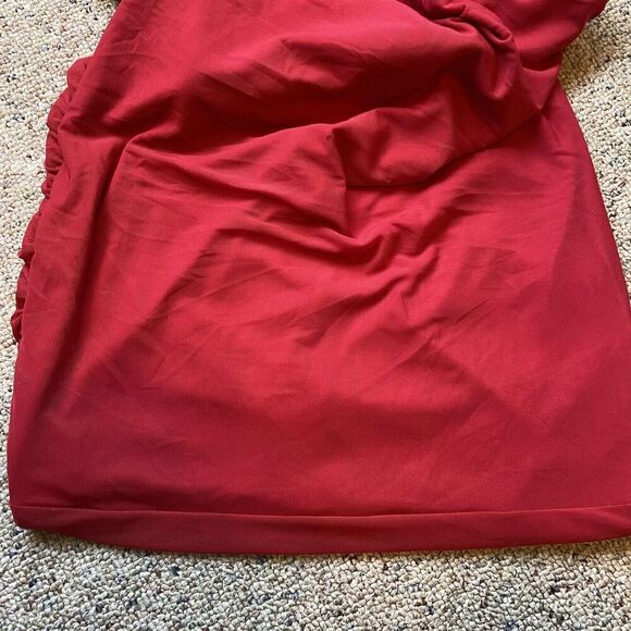 Womens Sexy One Shoulder Cutout Bodycon Corset Mesh Party Club Mini Dress XL New - Picture 9 of 9